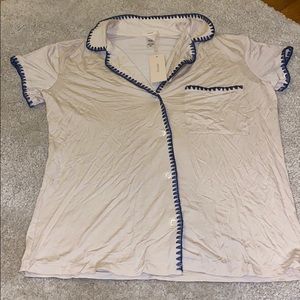NWT Eberjey Frida Whip Stitch Sleep Shirt Gisele